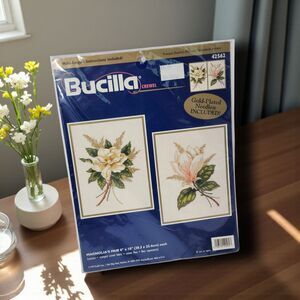 Bucilla Crewel Kit 42562 Magnolia’s Pair 1999 Sealed USA Floral Embroidery